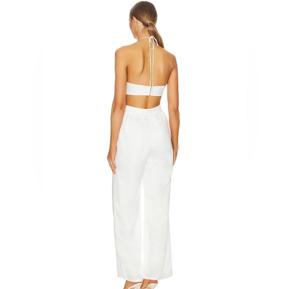 SUPERDOWN Julia Halter Jumpsuit in White | Size Small - Picture 3 of 4